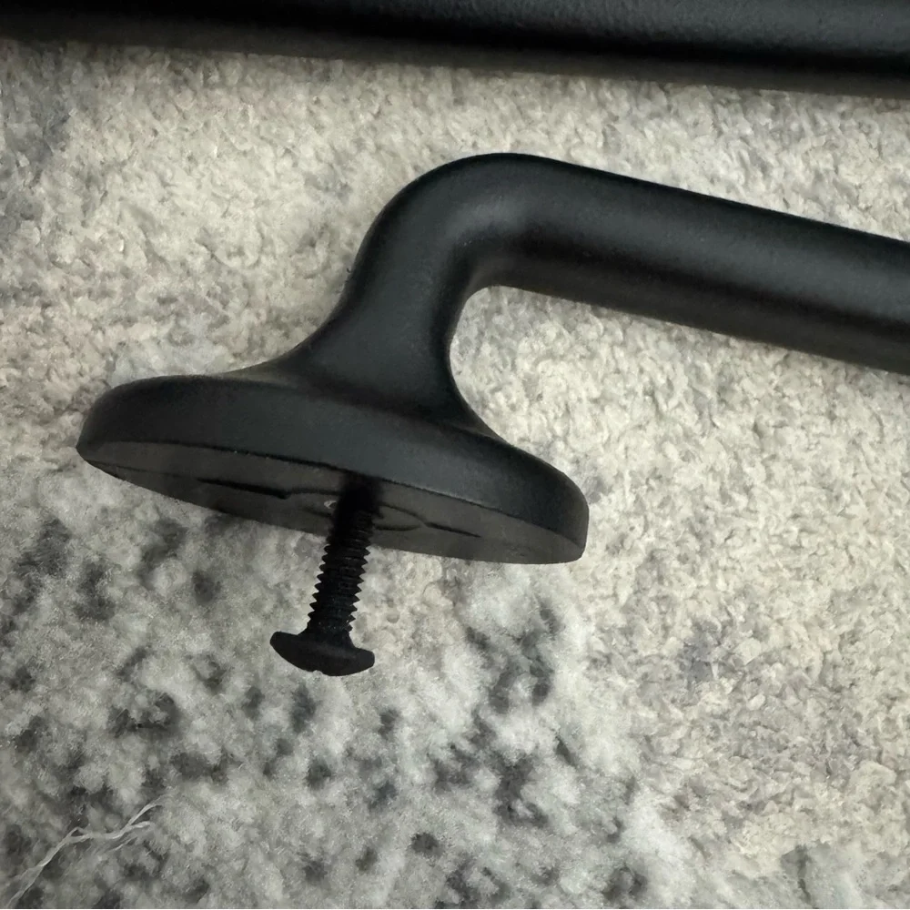 🆕 Bundle of 7 modern black quality plastic cabinet or dresser door pulls